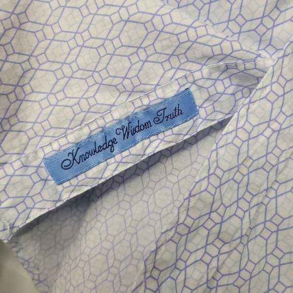 Robert Graham Men's Button-down Shirt Size Large in Blue Contrast Cuff - Picture 14 of 14